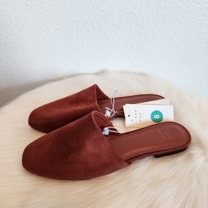 A New Day Thea Rust Faux Suede Mules